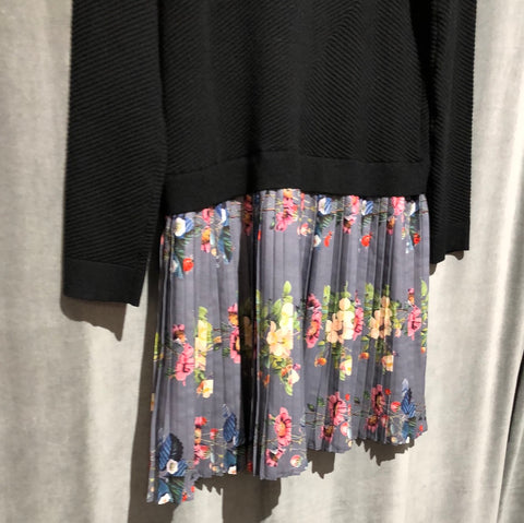Ted Baker Izitaa oracle knit sweater dress with pleated bottom