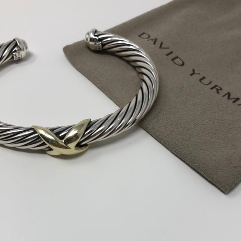 David Yurman X Bracelet with 14K Gold