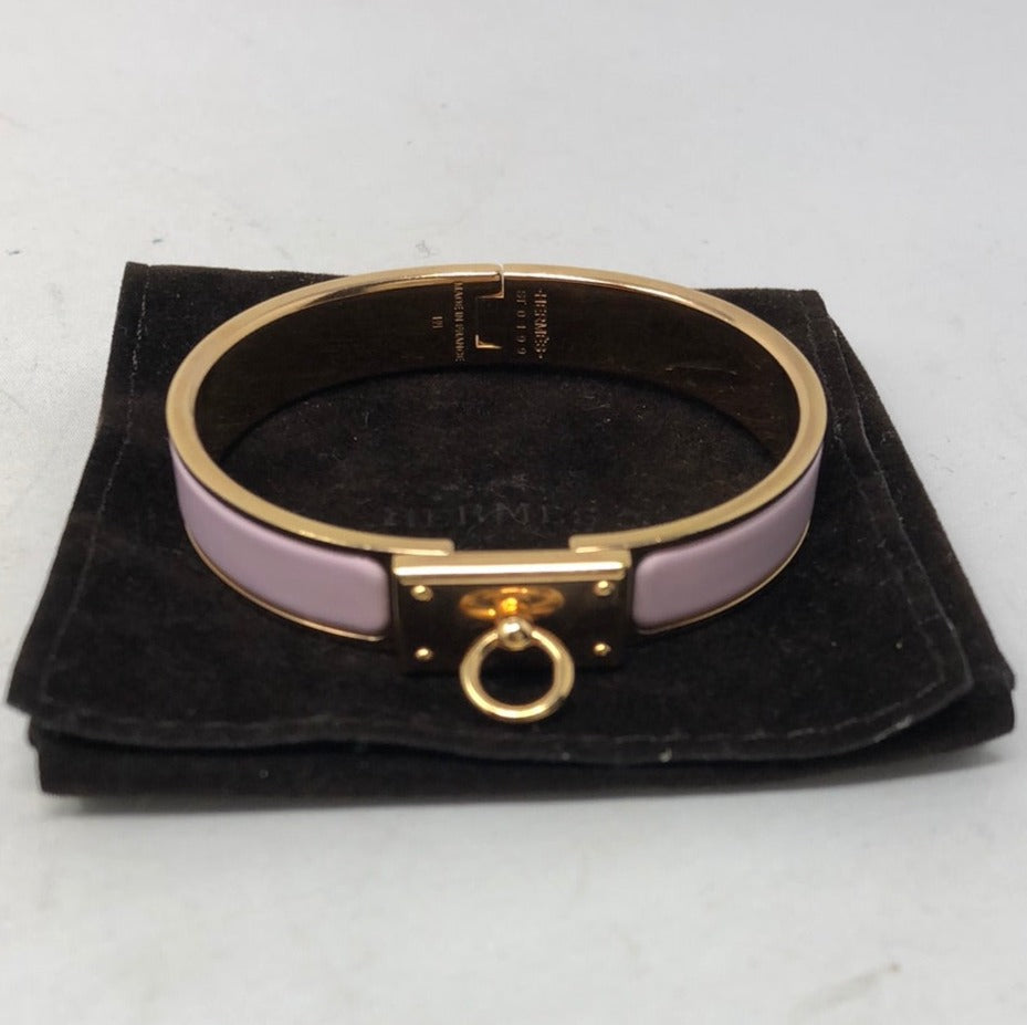 Hermes Clic Anneau Gold and Rose Bracelet