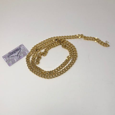 Vintage: Golden Curb Chain Belt with Hooks