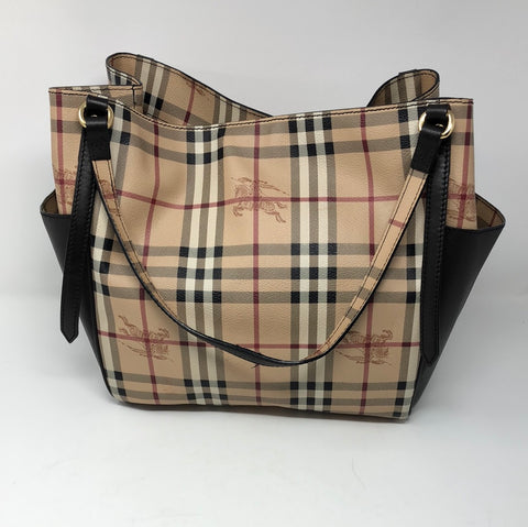 Burberry Haymarket Small Canterbury Tote Bag