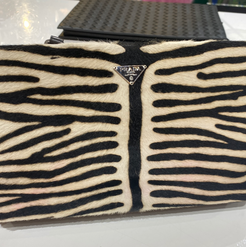 Prada top zebra bag