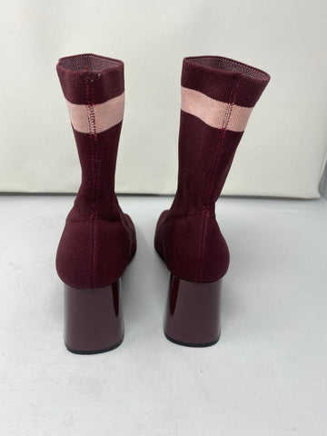 Sock Style Heeled Ankle Boots With Lug Soles from Zara on 21 Buttons