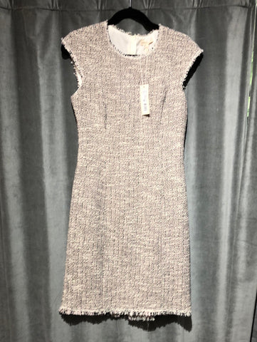 Rebbeca Taylor Cap Sleeve Tweed Straight Dress