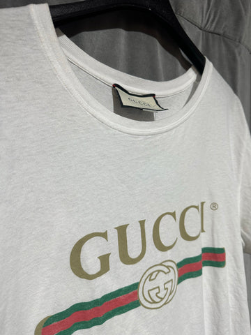 Gucci Womens White Logo T Shirt