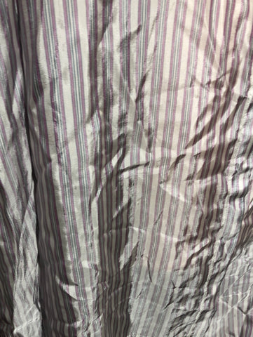Maje Lavender Silk-Like Striped Button Down shirt dress