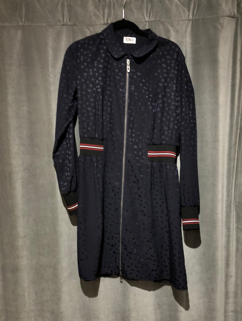 Sonia by Sonia Rykeil Navy long Sleeve Card Suits Dress