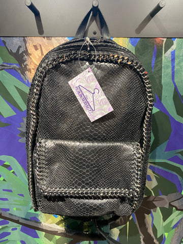 Stella McCartney Flabellla Python Silver Hardware Backpack