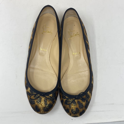 Christian Louboutin Leopard Chunky Heeled Flat