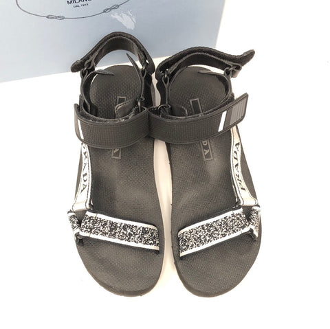 Prada Black and white Nomad Sandals