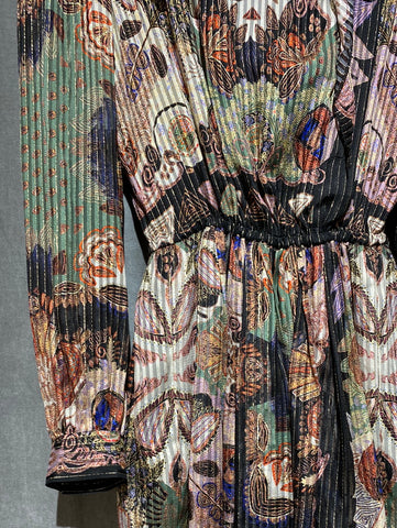 ETRO Long Sleeve Short Elastic Waist Dress