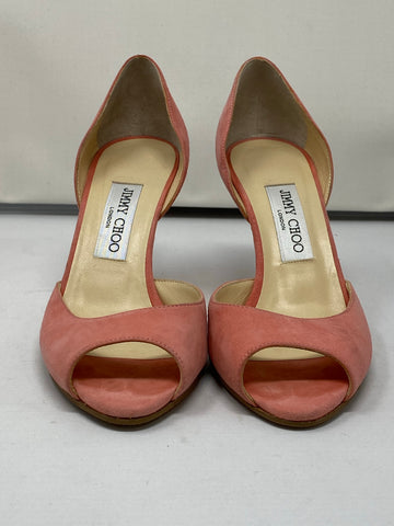 Jimmy choo Peep Toe Koral Suede Pump