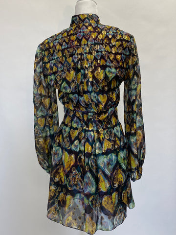 Robertio Cavalli Printed Silk Mini Dress