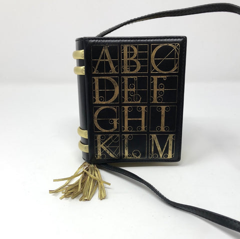 Vintage: Paloma Picassi Black and Gold Alphabet Mini Bag