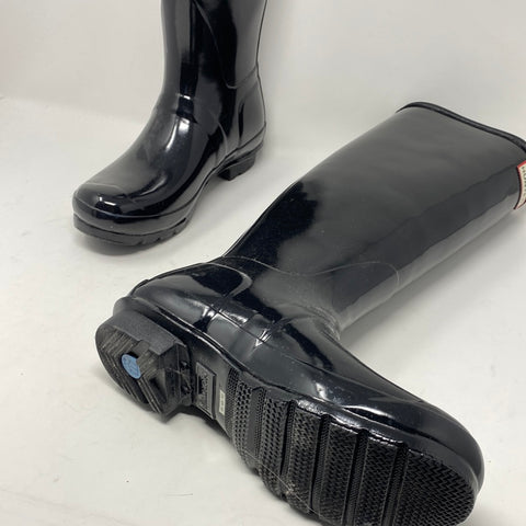 HUNTER Black Rubber Rainboots