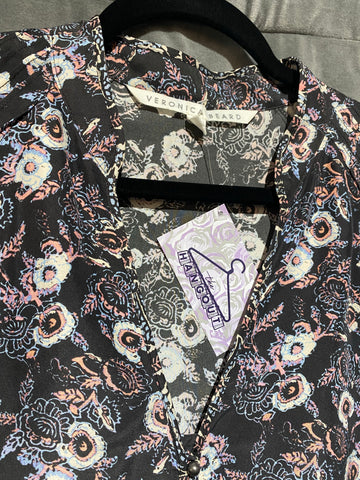 Veronica Beard 3/4 Sleeve Floral Print Dress