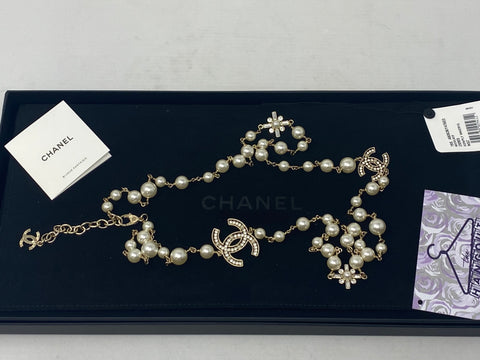 Chanel Pearl and Crystal Necklace with Charms