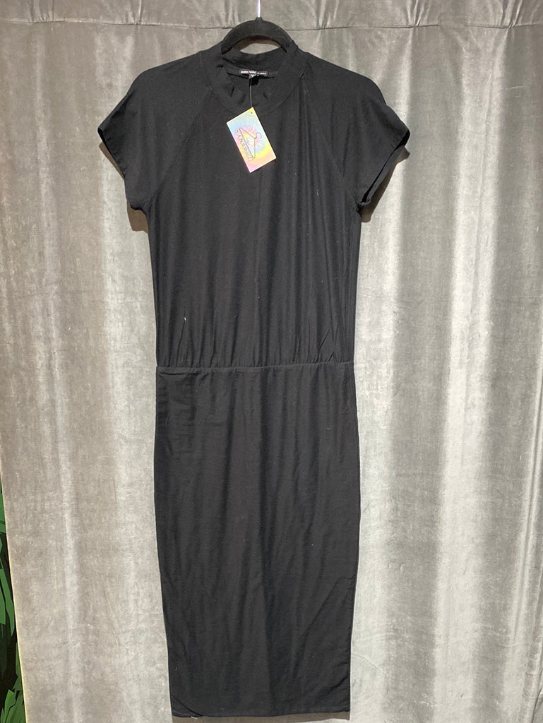 James Pearse Black Short Sleeve Cotton Dress