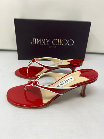 Jimmy Choo Wendy Red Flip Flop Heel