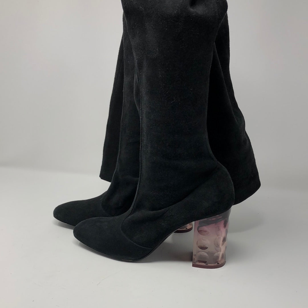 Nicholas Kirkwood Brown Suede Over The Knee Boot