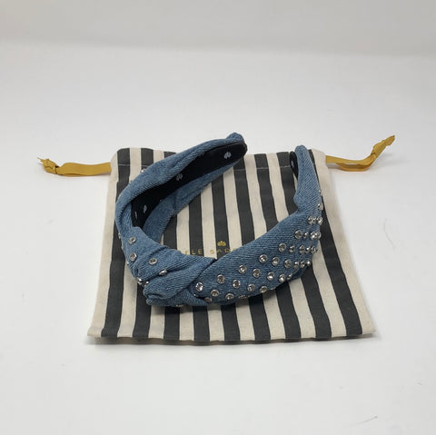 Lele Sadoughi Denim and Jewel Headband