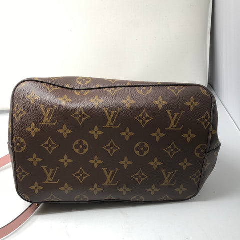 LOUIS VUITTON 'Néonoé' Monogram Bucket Bag with Pink Suede Interior