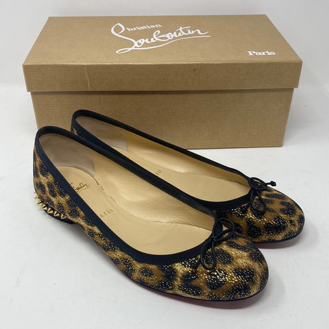 Christian Louboutin Leopard Chunky Heeled Flat