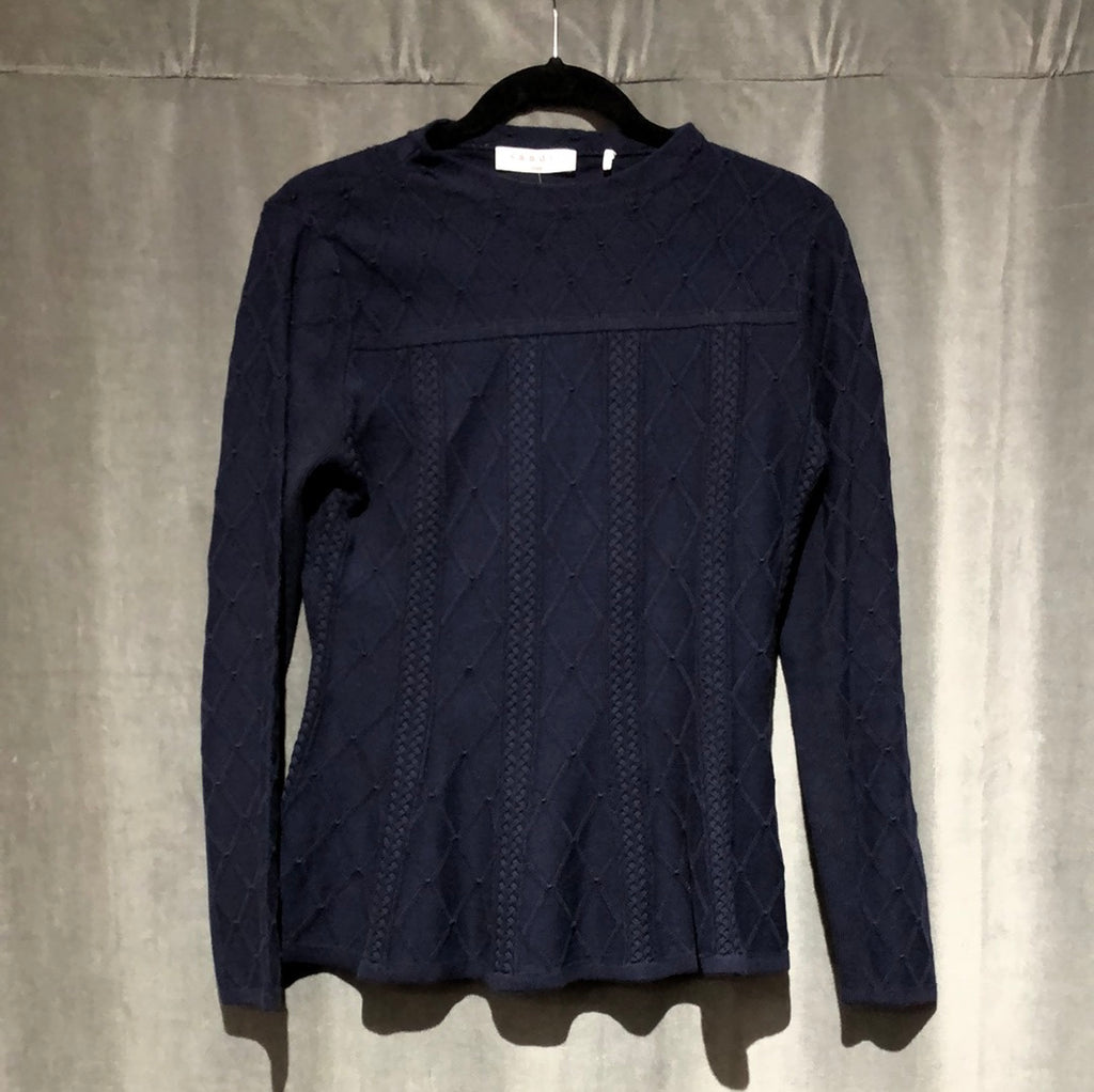 SANDRO Navy Knit Stretch Two Piece Set