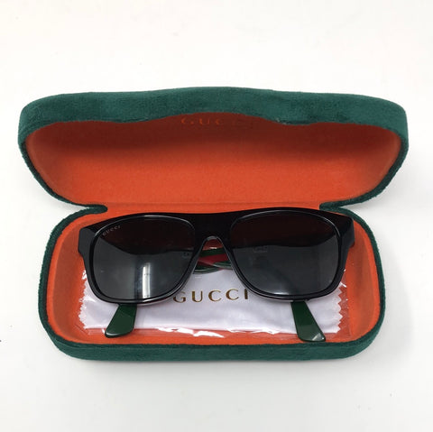 Gucci Mens Black and Stripped Sunnies