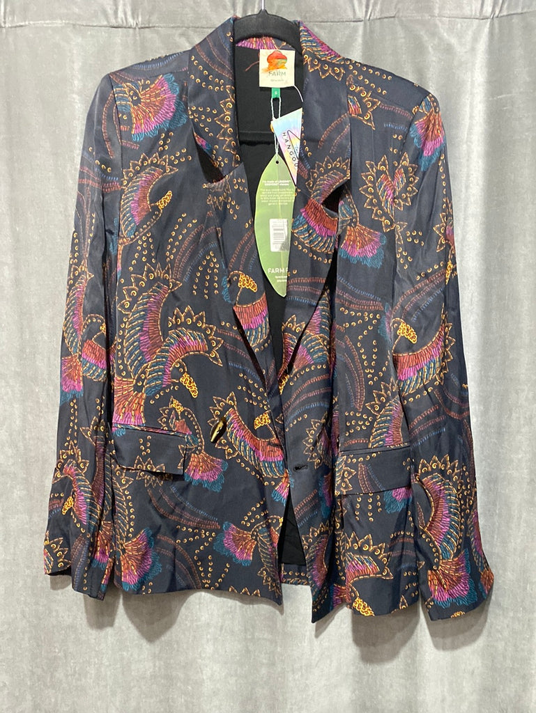 Farm Rio - Black Toucan Cotton Blazer