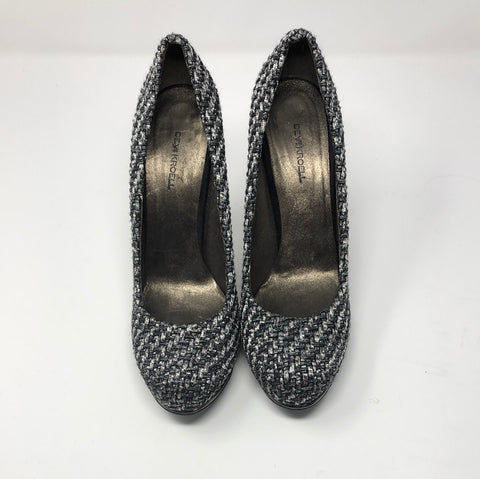 DEVI KROELL Woven Greys Rounded Toe Pump