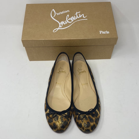 Christian Louboutin Leopard Chunky Heeled Flat