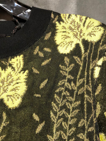 Scotch and Soda long sleeve leaf print knit