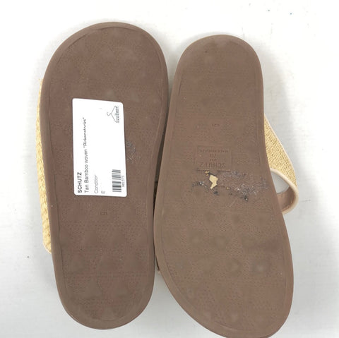 Schutz Tan Bamboo Woven 