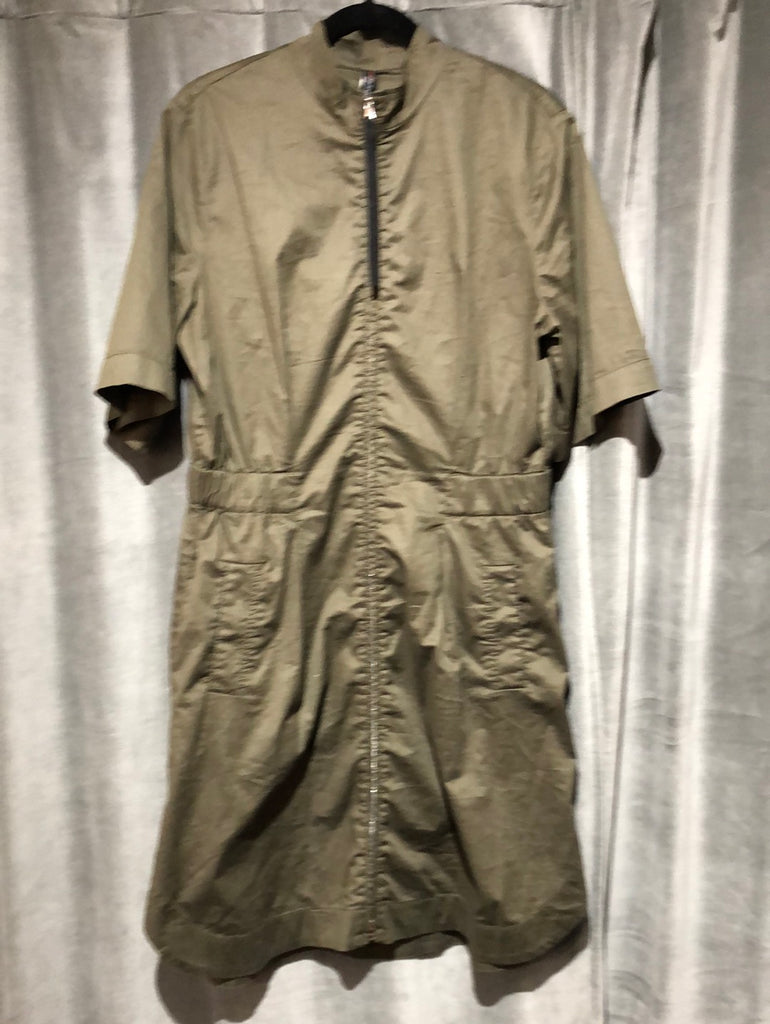 Marc Cain Army green Full Zip Cotton Dress