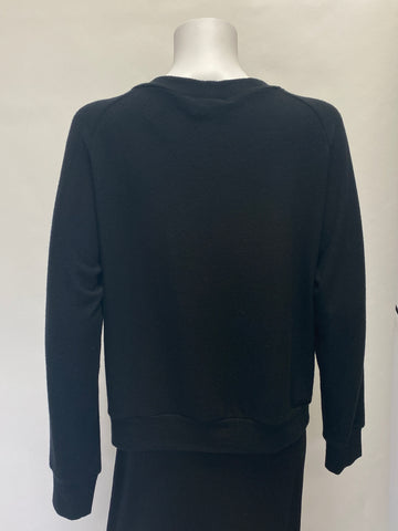 LNA Black Sweatshirt with Silver Detail