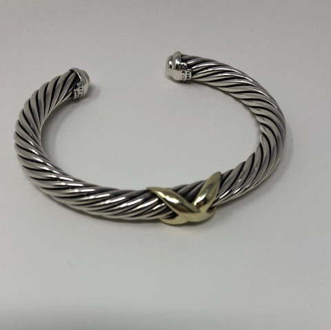 David Yurman X Bracelet with 14K Gold