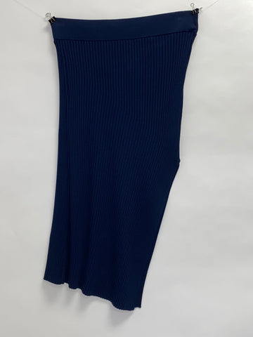 A.L.C Navy Knit Skirt with Slit