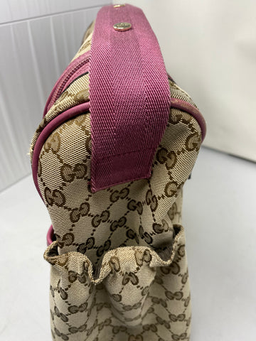 Gucci Girls GG Canvas Diaper Bag