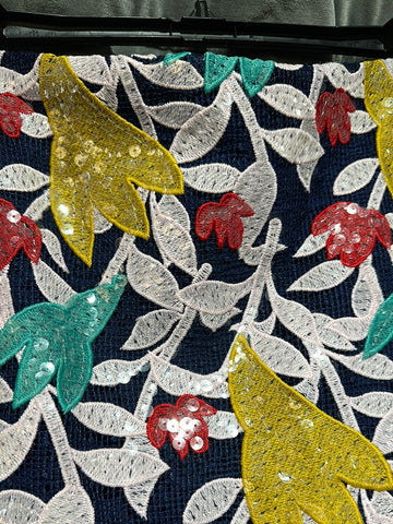 PRABAL GURUNG Floral Sequin Skirt